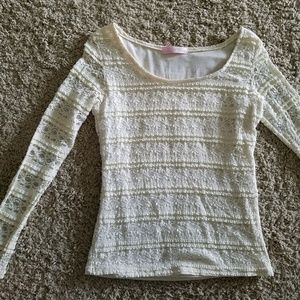 Cream White Lace Blouse Top / xs - s sizing